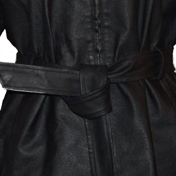 Oscar Piel Women's 3/4 Leather Coat Size XL - Picture 2 of 5